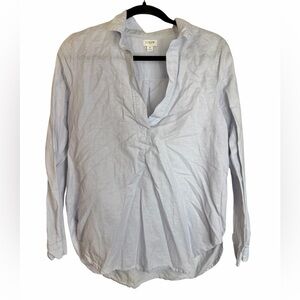J. Crew Factory Linen Blend Beach Popover Shirt Size Medium